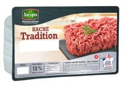 Haché tradition frais pur bœuf 15%MG 1.5kg
