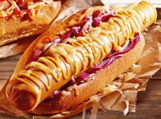 Saucisse de porc pour Hot-Dog 80g, Surgelé